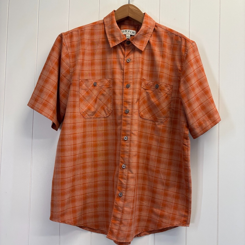 Orvis Gorpcore Plaid Button Down Shirt Mens Large Hiking Outdoors Sporty Classic